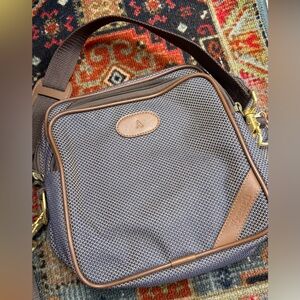Vintage French Luggage Company Brown and Gray Men's Messenger Bag